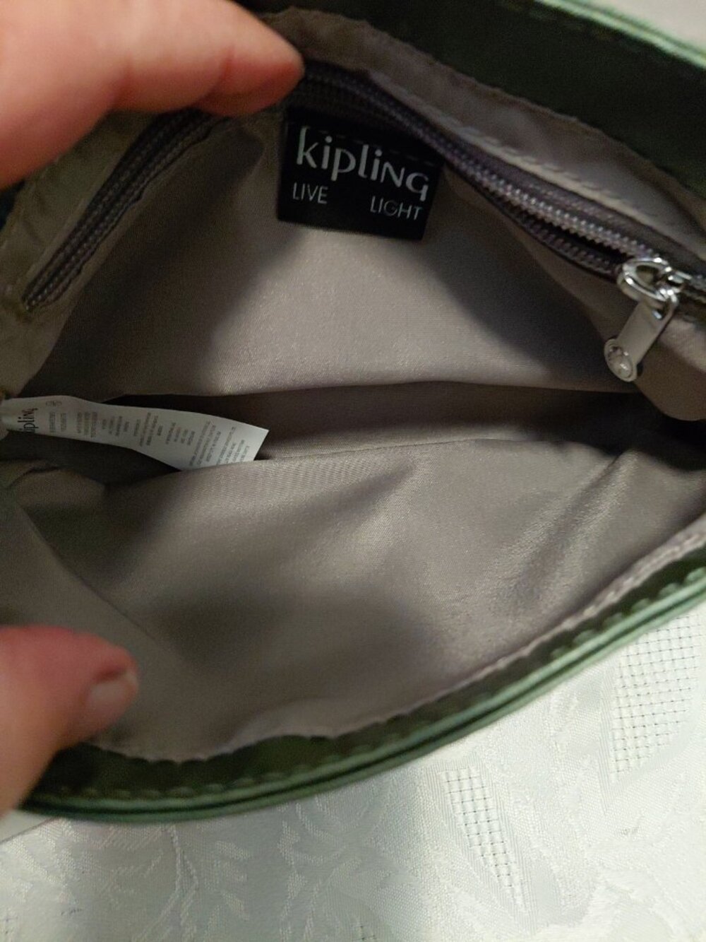Kipling Sabian Mini Crossbody Bag Connect Metallic Green NWT - Picture 5 of 7